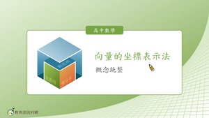 向量的坐標表示法_概念統整