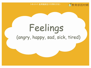 情緒-Feelings (angry, happy, sad, sick, tired)縮圖