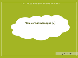 Non-verbal messages (2): Gestures-資源代表圖