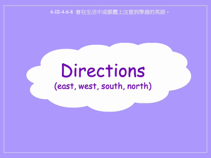 方位-Directions (east, west, south, north)縮圖