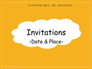 Invitation- Date & Place縮圖