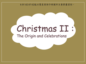Christmas II : The Origin and Celebrations-資源代表圖