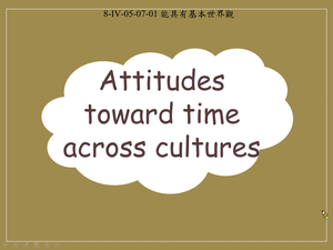 Attitudes toward time across cultures-資源代表圖