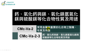 CMc-Va-2-3 鈣、鎂及其化合物(氧化鈣、氧化鎂與氫氧化鎂)的性質、用途與製備法.mp4縮圖