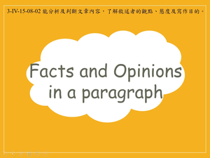 Facts and Opinions in a paragraph-資源代表圖
