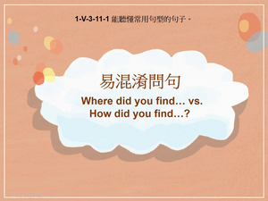 1-Ⅴ-03-11-01 易混淆問句Where did you find… vs. How did you find…?縮圖