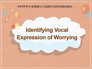 1-Ⅴ-13-11-01 Identifying Vocal Expression of Worrying縮圖