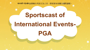 6-Ⅴ-07-12-09 Sportscast of International Events - PGA縮圖