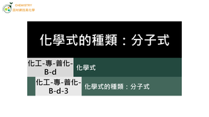 化工-專-普化-B-d-3 化學式的種類：分子式 ( 分子式／化學式寫法 ).mp4縮圖