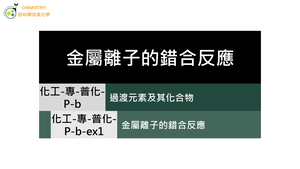 化工-專-普化-P-b-ex1 金屬離子的錯合反應 ( 普魯士藍／草酸鐵鉀／鐵離子 ).mp4縮圖