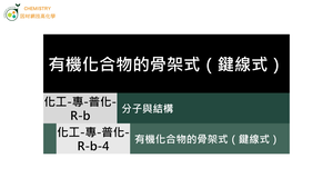 化工-專-普化-R-b-4 有機化合物的骨架式（鍵線式） ( 有機化合物／分子結構／鍵線式 ).mp4縮圖