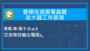 雙極性接面電晶體放大器工作原理-交流等效輸出電阻ro縮圖