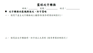 籃球-攻守轉換-學習單-資源代表圖