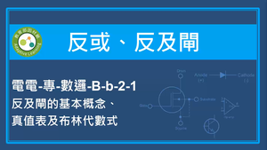 反及閘的基本概念, 真值表及布林代數式-資源代表圖