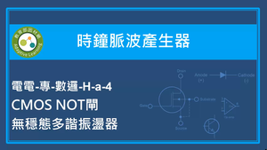 時鐘脈波產生器-CMOS NOT閘無穩態多諧振盪器-資源代表圖
