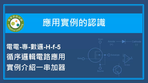 應用實例的認識-循序邏輯電路應用實例介紹一串加器縮圖
