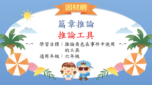 推論理解[六]／篇章工具推論-資源代表圖