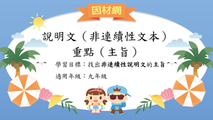 說明文非連續性文本[九]／重點(主旨)縮圖