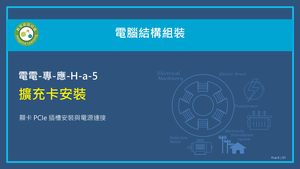 擴充卡安裝：顯卡 PCIe 插槽安裝與電源連接。縮圖