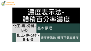 化工-專-分析-B-b-3 濃度表示法-體積百分率濃度縮圖