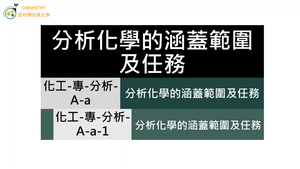 化工-專-分析-A-a-1 分析化學的涵蓋範圍及任務