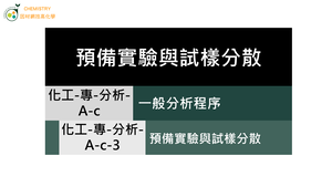化工-專-分析-A-c-3 預備實驗與試樣分散