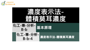 化工-專-分析-B-b-4 濃度表示法-體積莫耳濃度