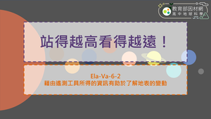 高中選修地科_EIa-Va-6-2 _藉由遙測工具所得的資訊有助於了解地表的變動縮圖