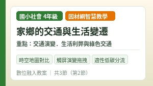 社會科-家鄉的交通與生活變遷