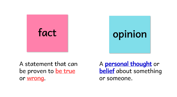 介紹fact和opinion的定義